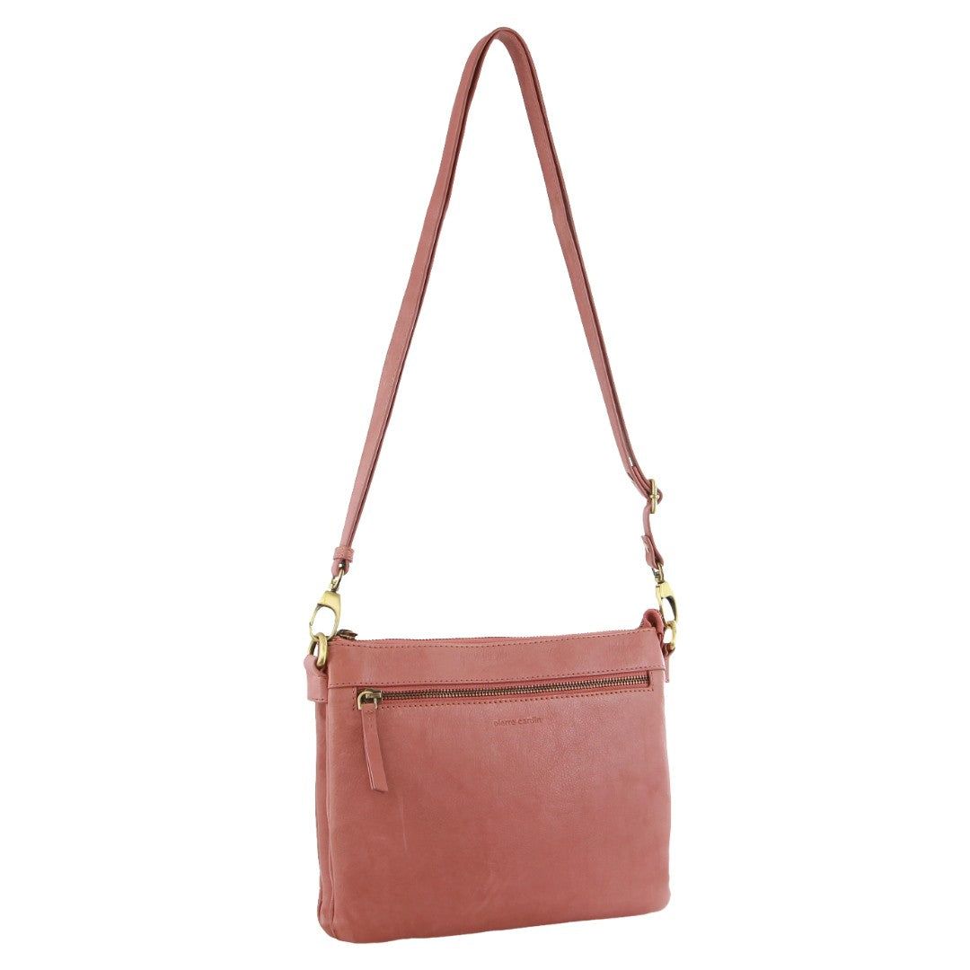 Pierre Cardin Leather Crossbody Bag Crossbody Väska Dam Marsala | STEGYM519