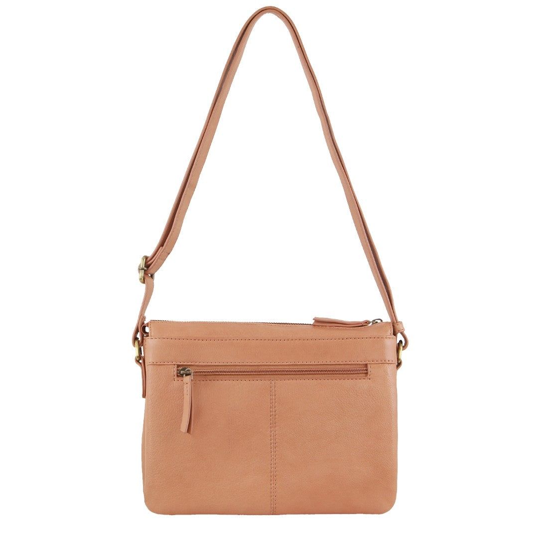 Pierre Cardin Leather Crossbody Bag Crossbody Väska Dam Aprikos | ZDMNHY513