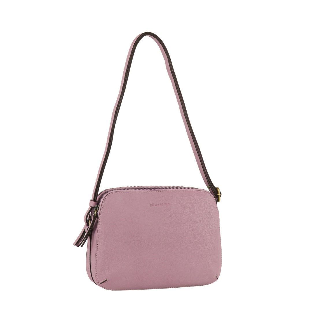 Pierre Cardin Leather Crossbody Bag Crossbody Väska Dam Rosa | QPHUEF927