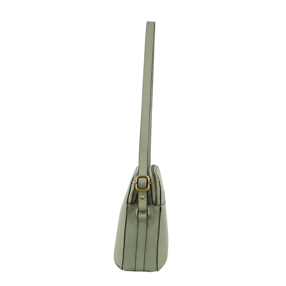 Pierre Cardin Leather Crossbody Bag Crossbody Väska Dam Jade | PXETMW734
