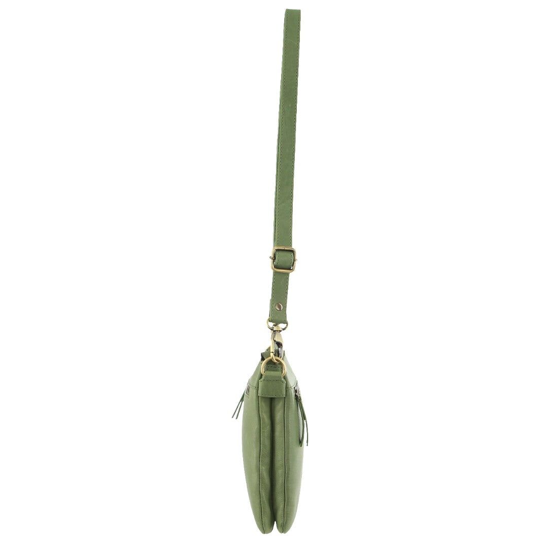 Pierre Cardin Leather Crossbody Bag Crossbody Väska Dam Leaf | OHSAUY590