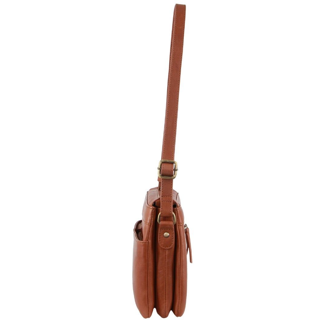 Pierre Cardin Leather Crossbody Bag Crossbody Väska Dam Bruna | MNHKFR340