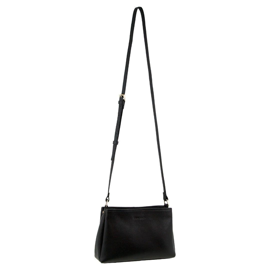 Pierre Cardin Leather Crossbody Bag Crossbody Väska Dam Svarta | MEDJXH947