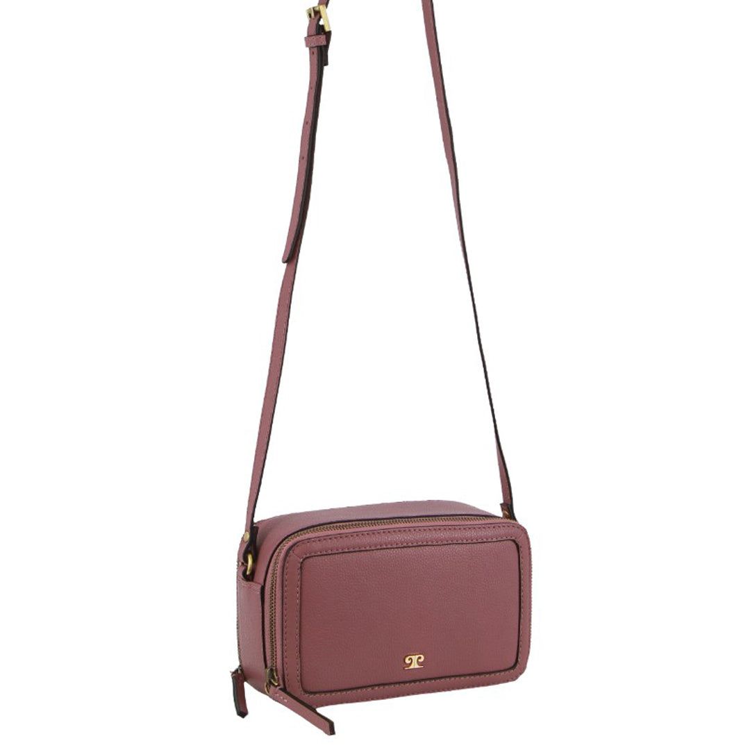 Pierre Cardin Leather Crossbody Camera Bag Clutch Dam Rosa | YOJWVB812