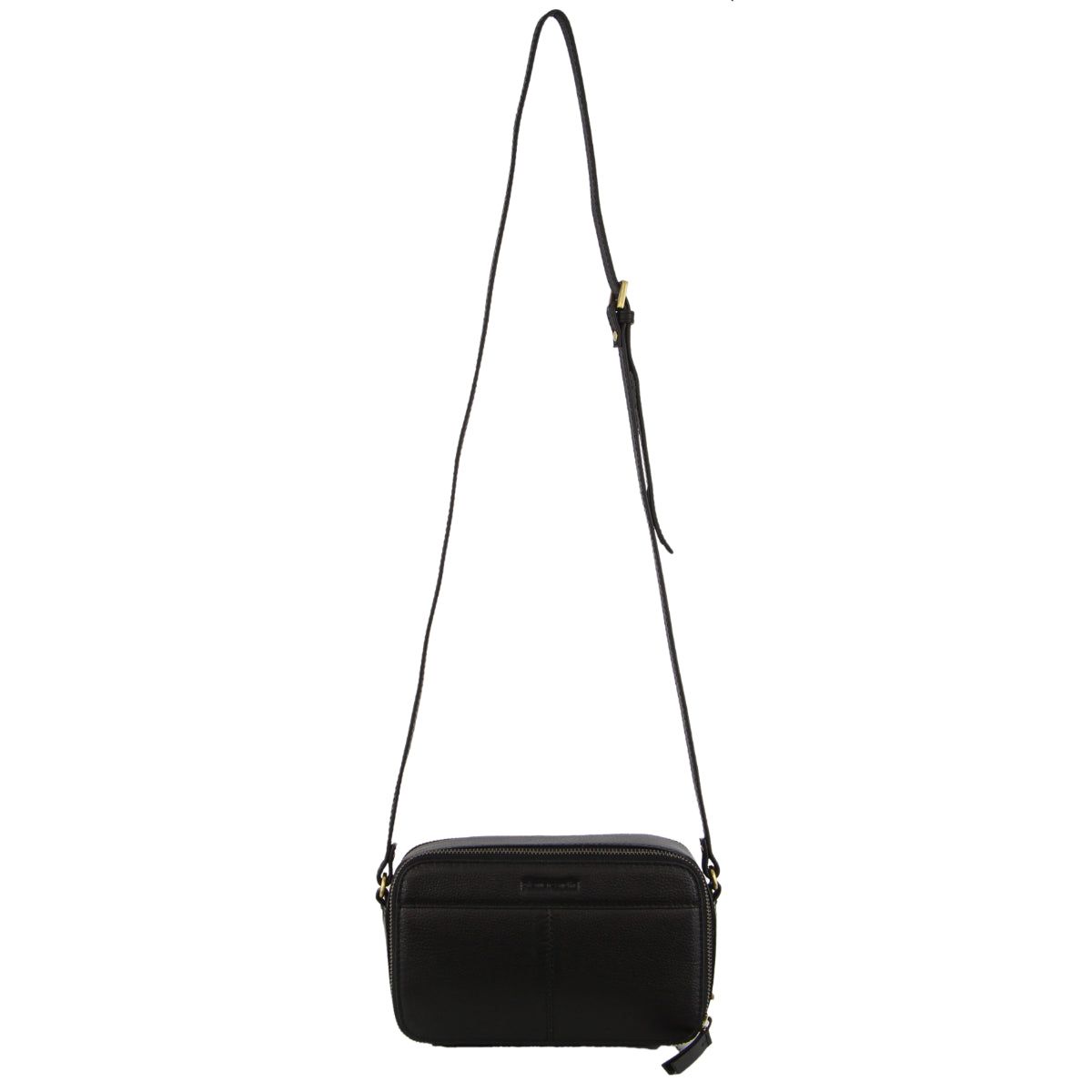 Pierre Cardin Leather Crossbody Camera Bag Clutch Dam Svarta | KOMNUX431