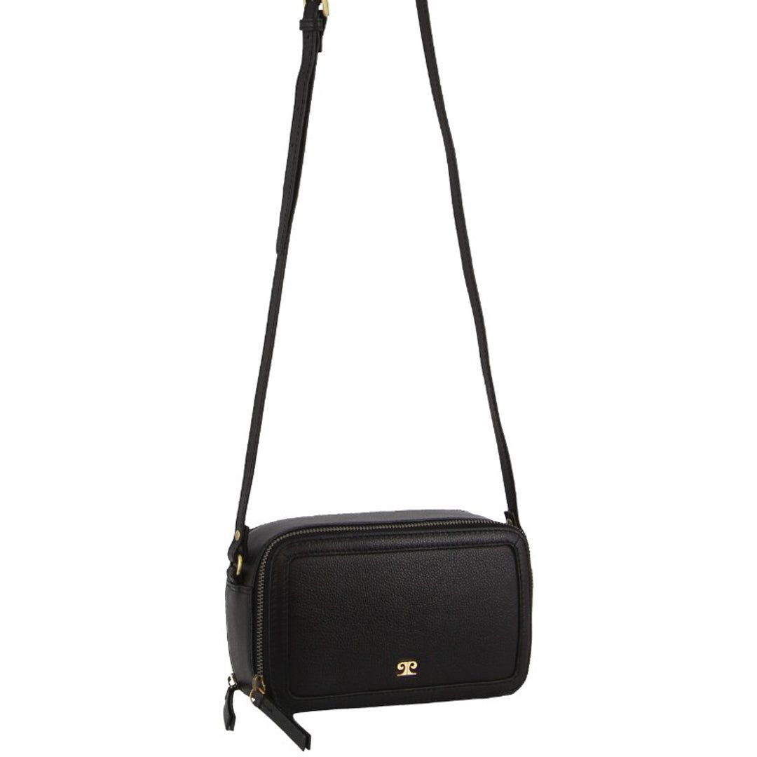 Pierre Cardin Leather Crossbody Camera Bag Clutch Dam Svarta | KOMNUX431