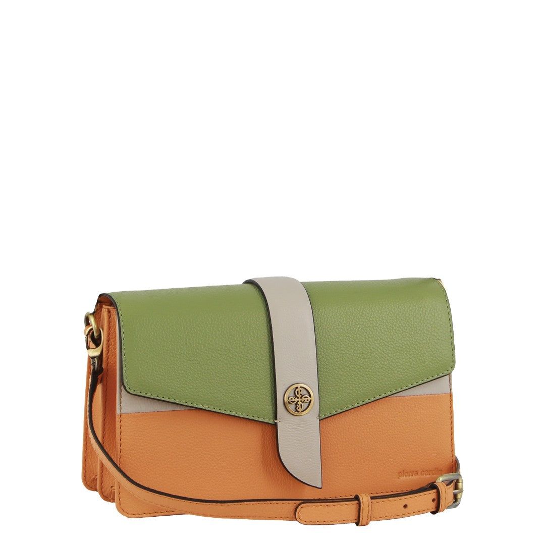 Pierre Cardin Leather Crossbody Clutch Bag Crossbody Väska Dam Aprikos | UVBDCK195