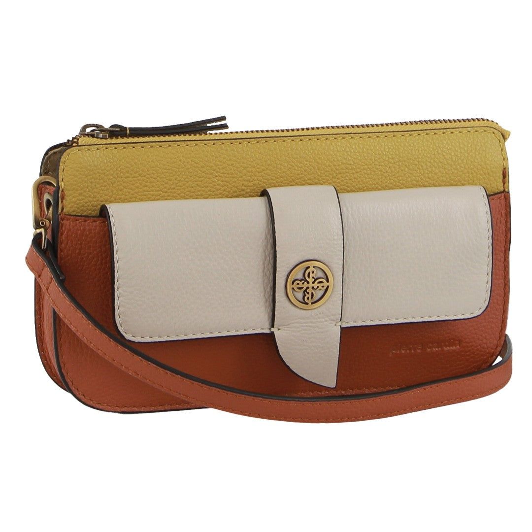 Pierre Cardin Leather Crossbody Clutch Bag Clutch Dam Beige | PWUOQN142