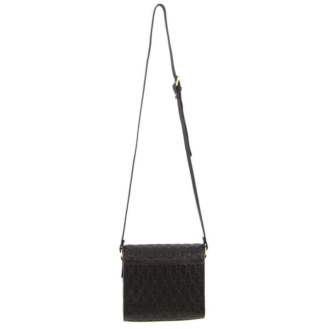 Pierre Cardin Leather Diamond Embossed Cross-Body Bag Crossbody Väska Dam Svarta | EIKPXD736
