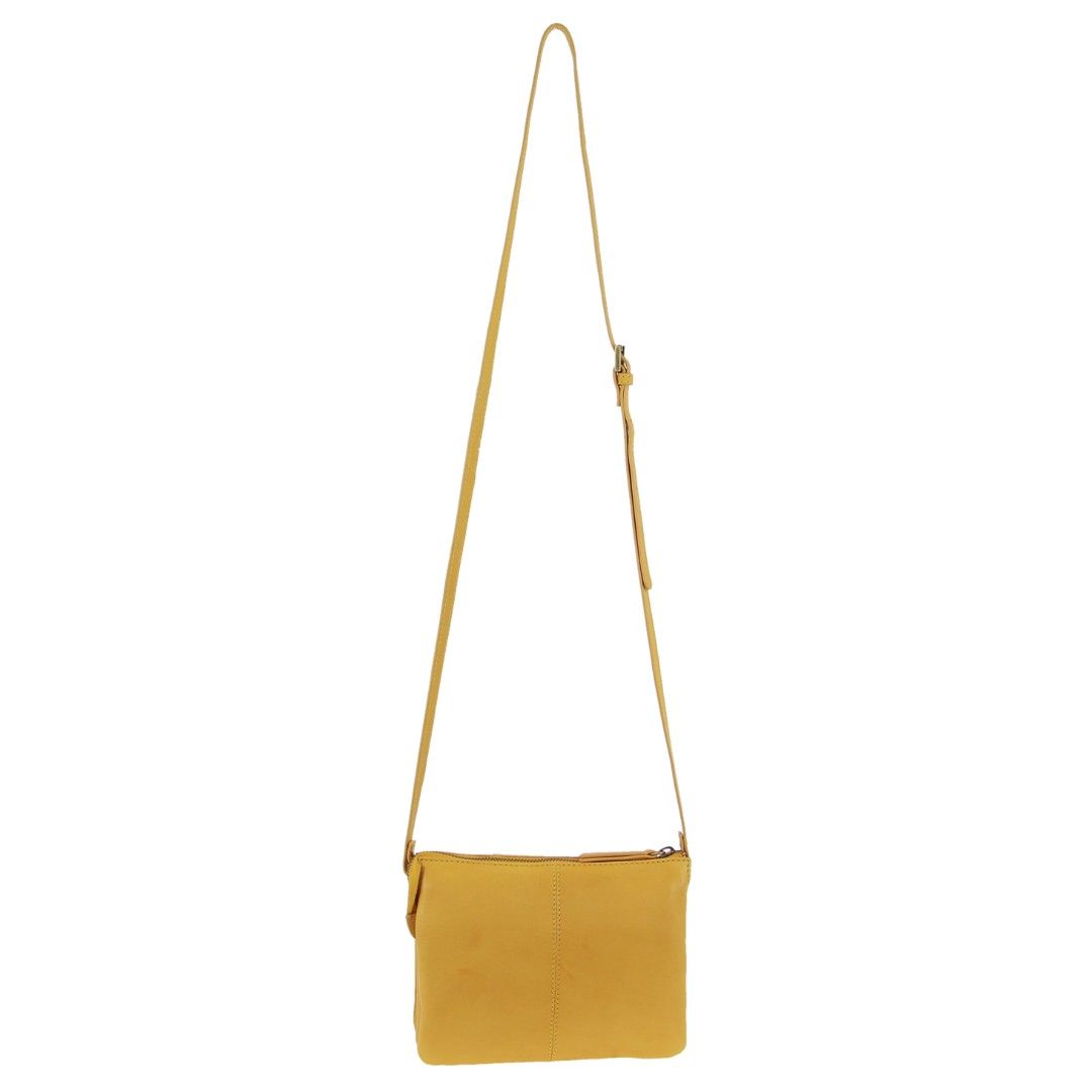Pierre Cardin Leather Diamond Pattern Embossed Crossbody Bag Clutch Dam Senapsgult | EJHWZR805
