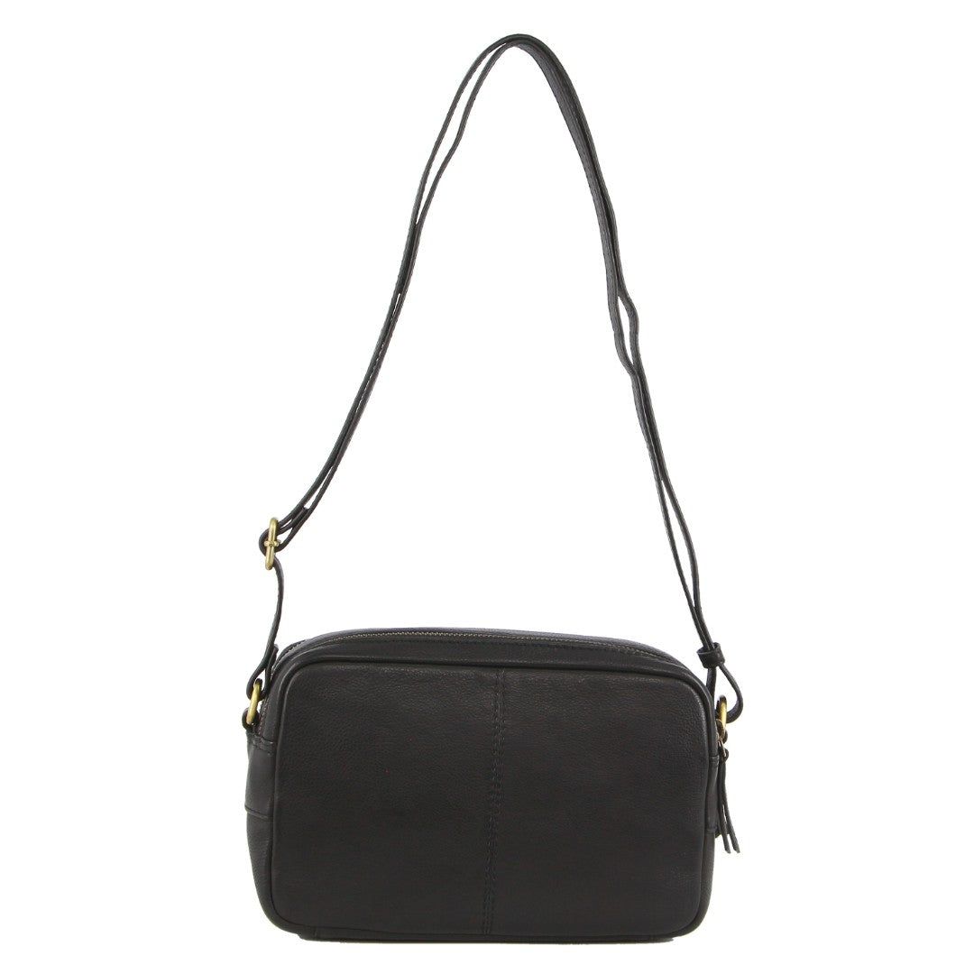 Pierre Cardin Leather Diamond Pattern Embossed Crossbody Bag Clutch Dam Svarta | WPRUGY758