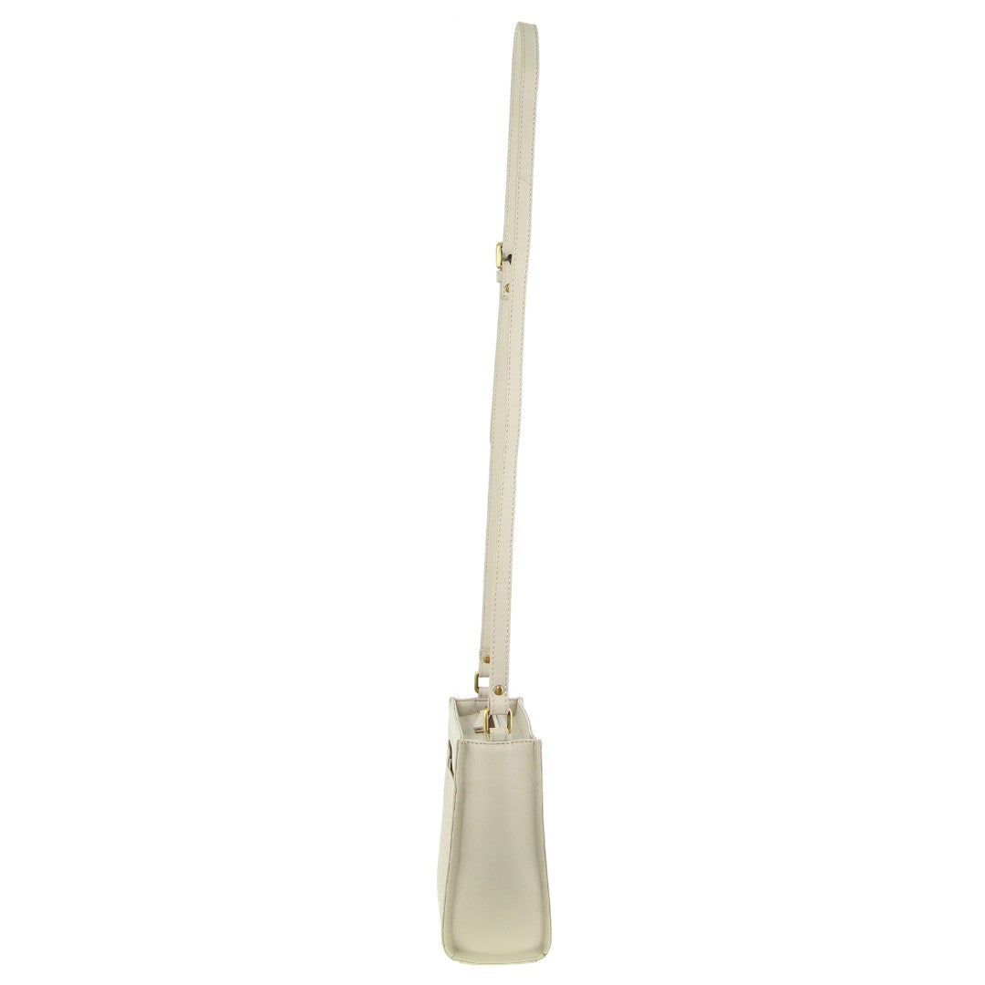 Pierre Cardin Leather Diamond Pattern Embossed Cross-Body Bag Crossbody Väska Dam Beige | VAFWUJ157