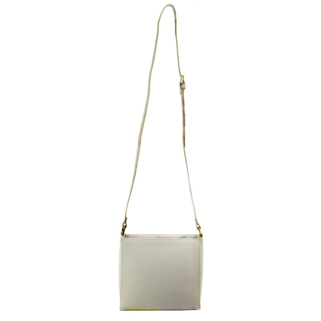 Pierre Cardin Leather Diamond Pattern Embossed Cross-Body Bag Clutch Dam Beige | OEPKBX265