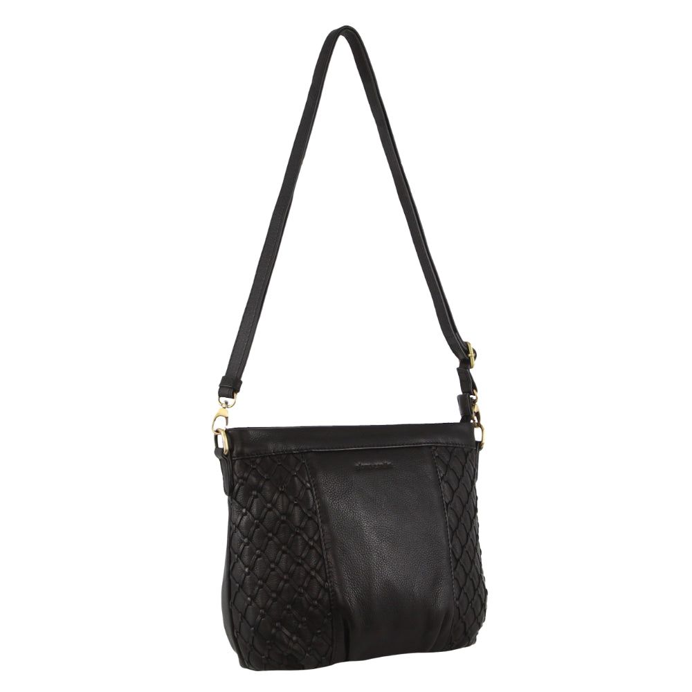Pierre Cardin Leather Embossed Crossbody Bag Mobile Phone Wallets Dam Svarta | TMUPKZ974