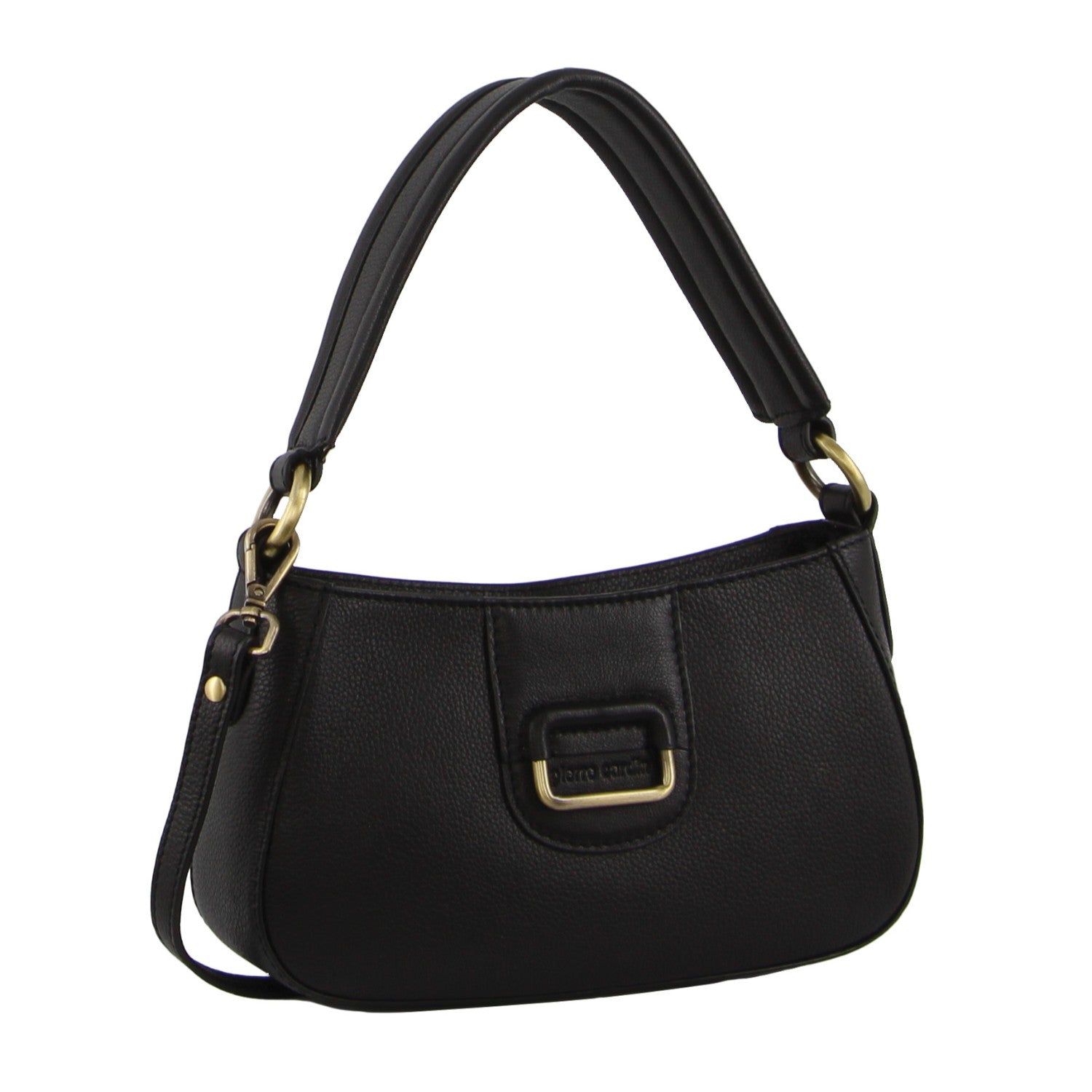 Pierre Cardin Leather Flap Over Bag Crossbody Väska Dam Svarta | GYDTRA479