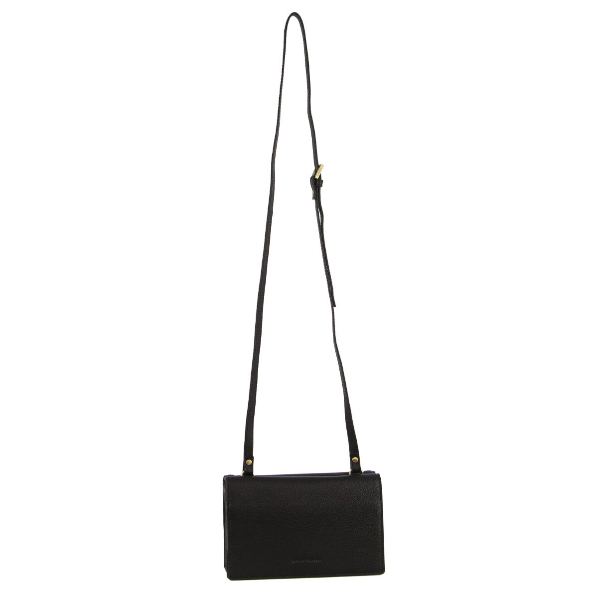 Pierre Cardin Leather Flap Over Cross-Body Bag Clutch Dam Svarta | HZQVBP180