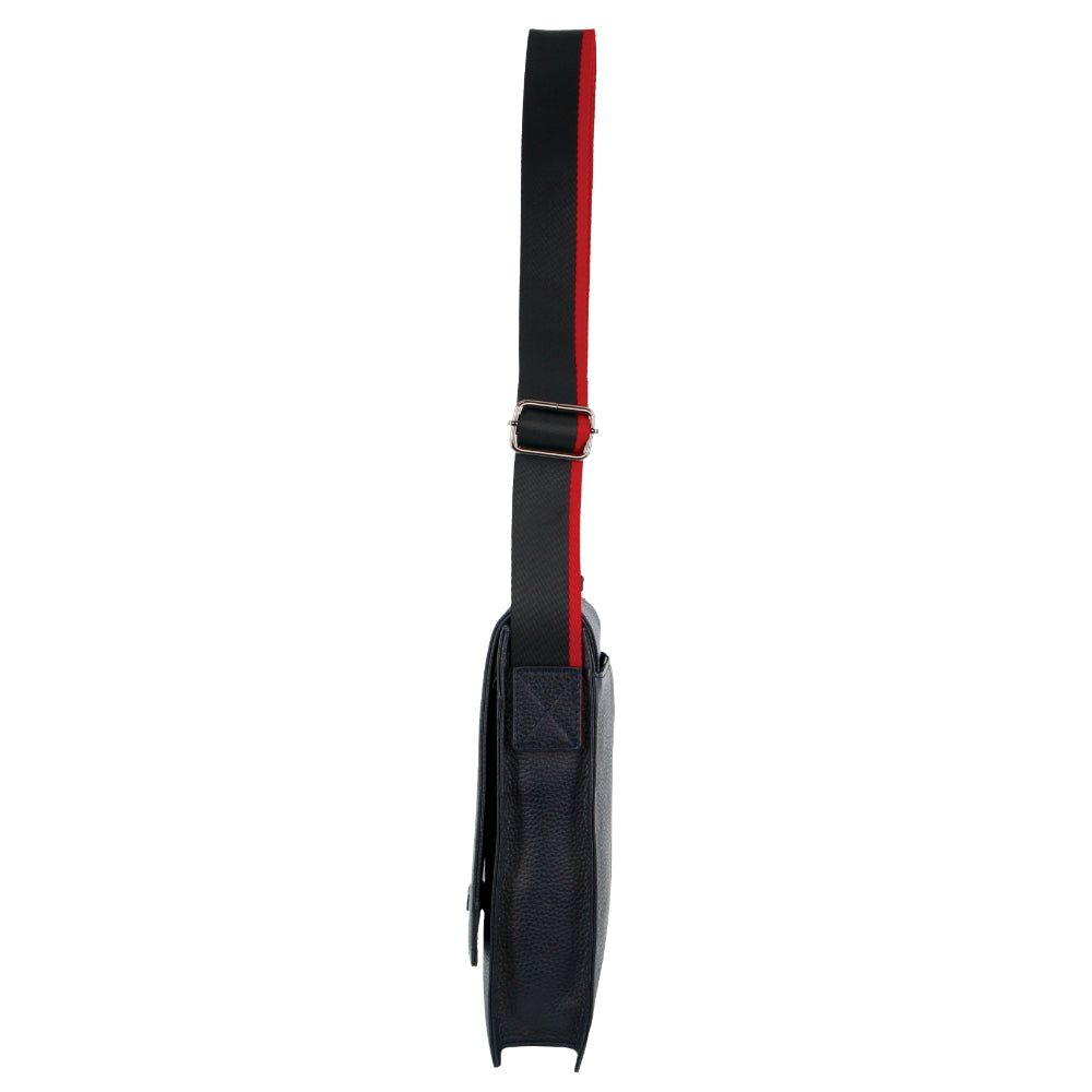 Pierre Cardin Leather Flap-over Cross-Body Bag Crossbody Väska Herr Marinblå | DFSLEU526