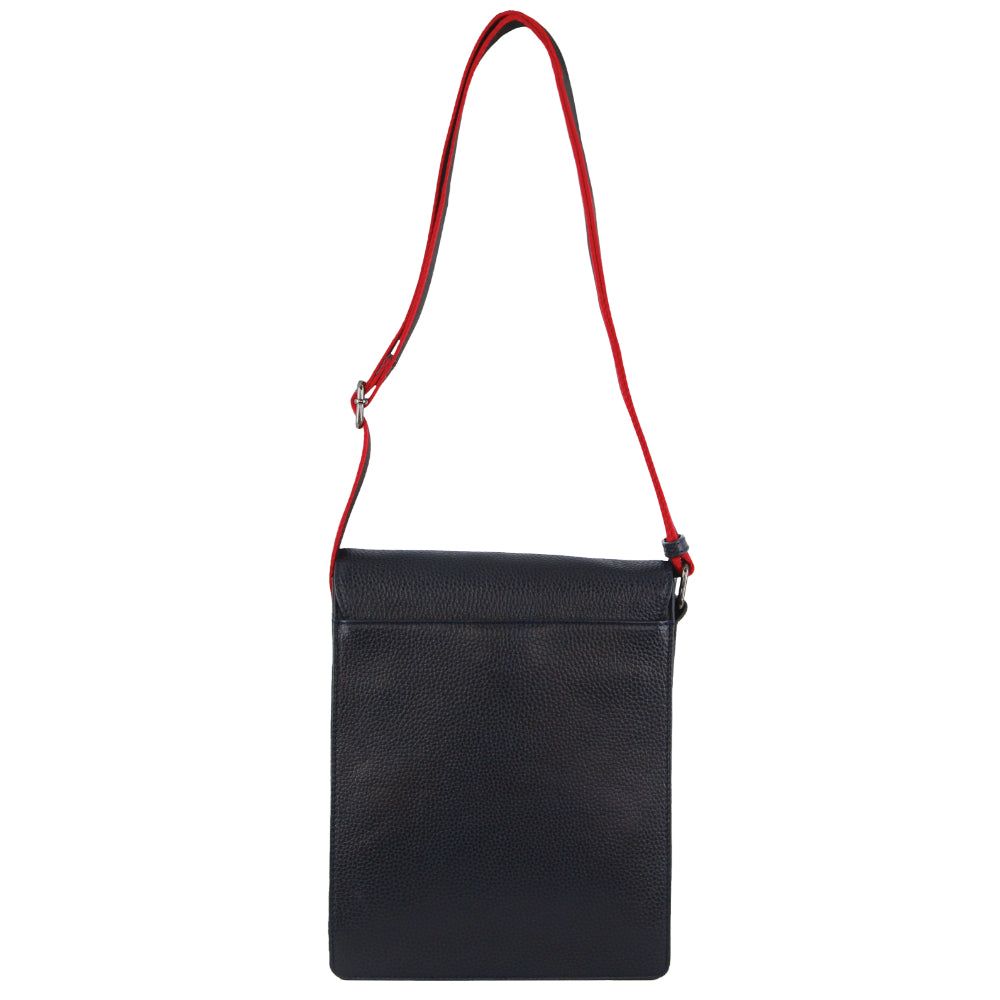 Pierre Cardin Leather Flap-over Cross-Body Bag Crossbody Väska Herr Marinblå | DFSLEU526