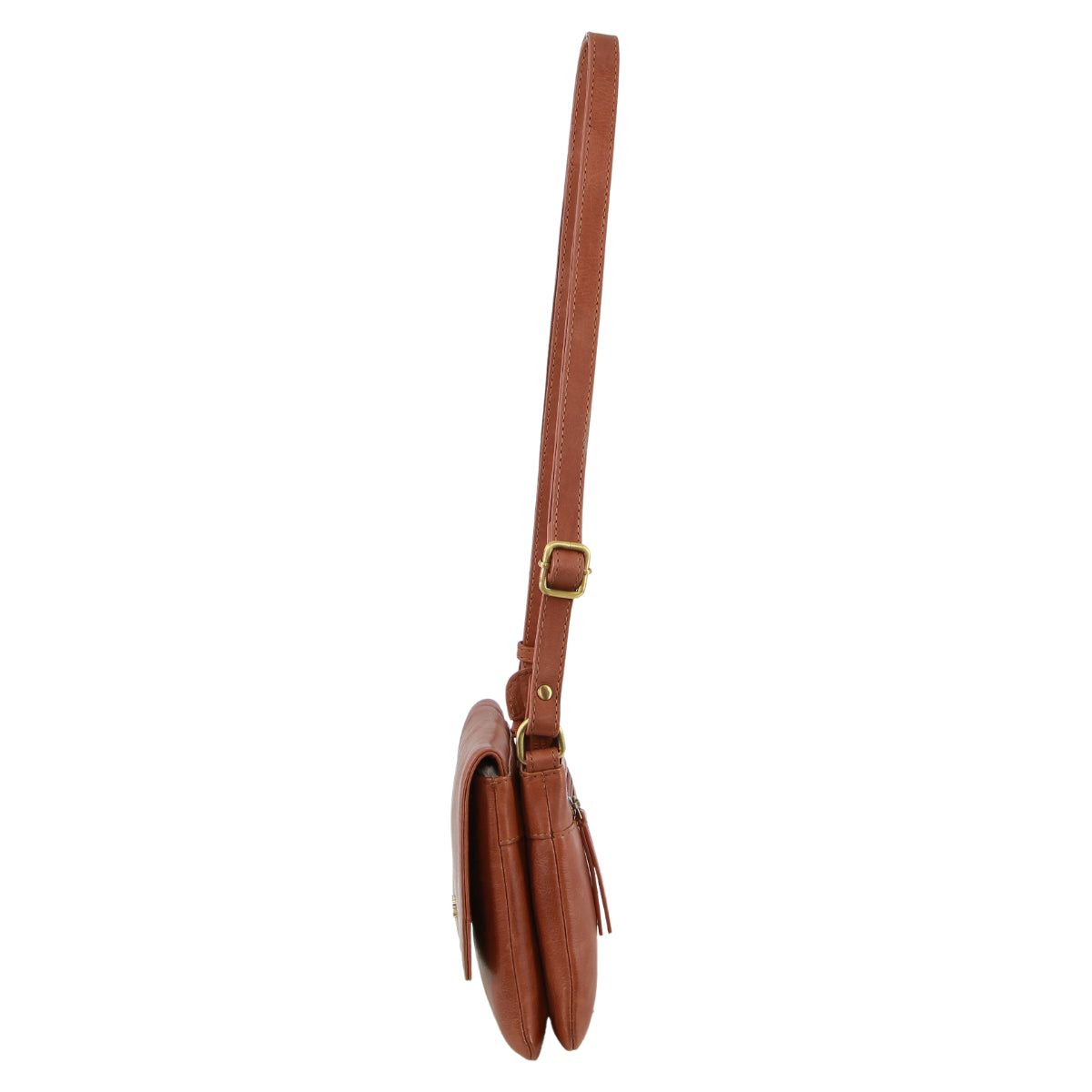 Pierre Cardin Leather Flap-over Crossbody Bag Clutch Dam Bruna | KYOBZL457