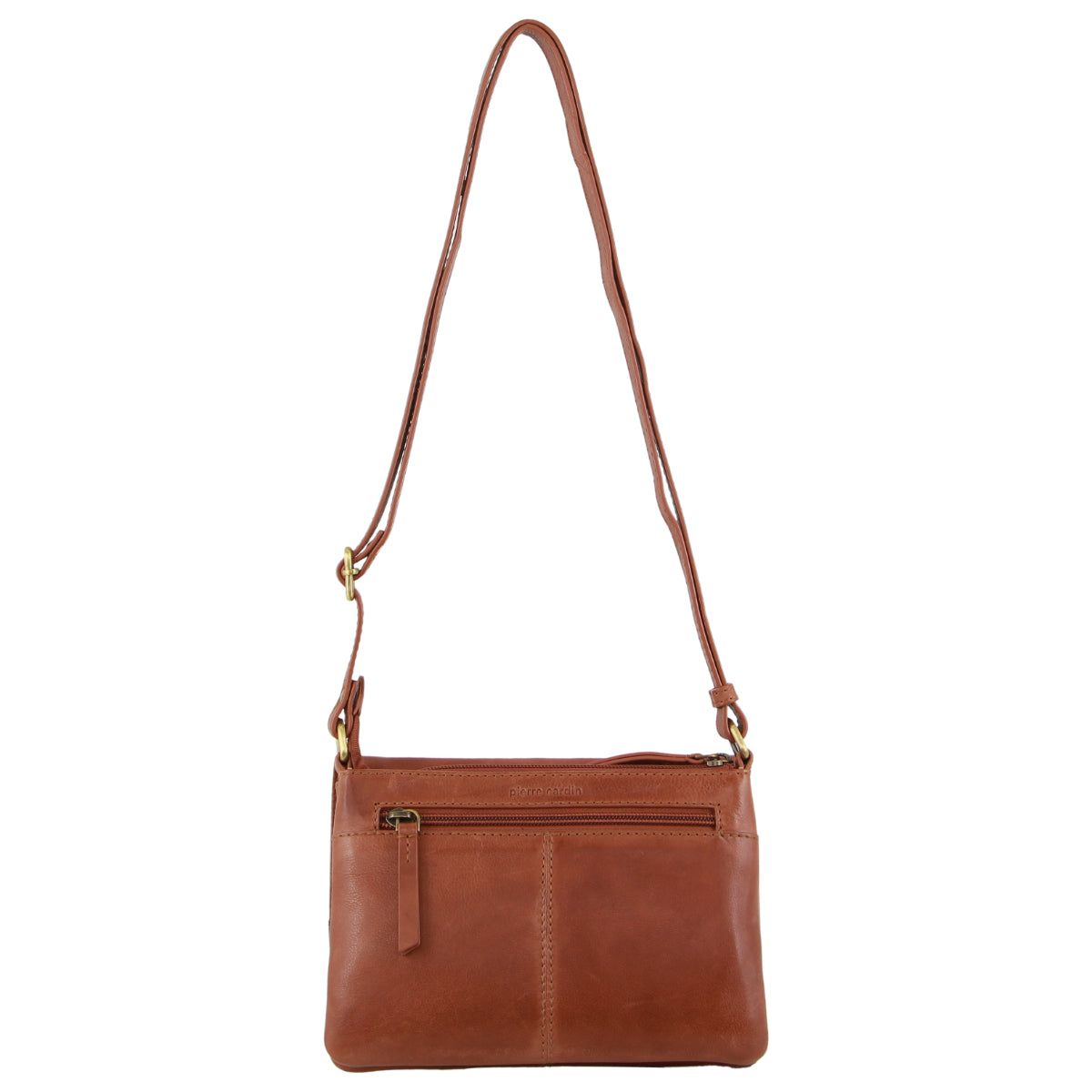 Pierre Cardin Leather Flap-over Crossbody Bag Clutch Dam Bruna | KYOBZL457