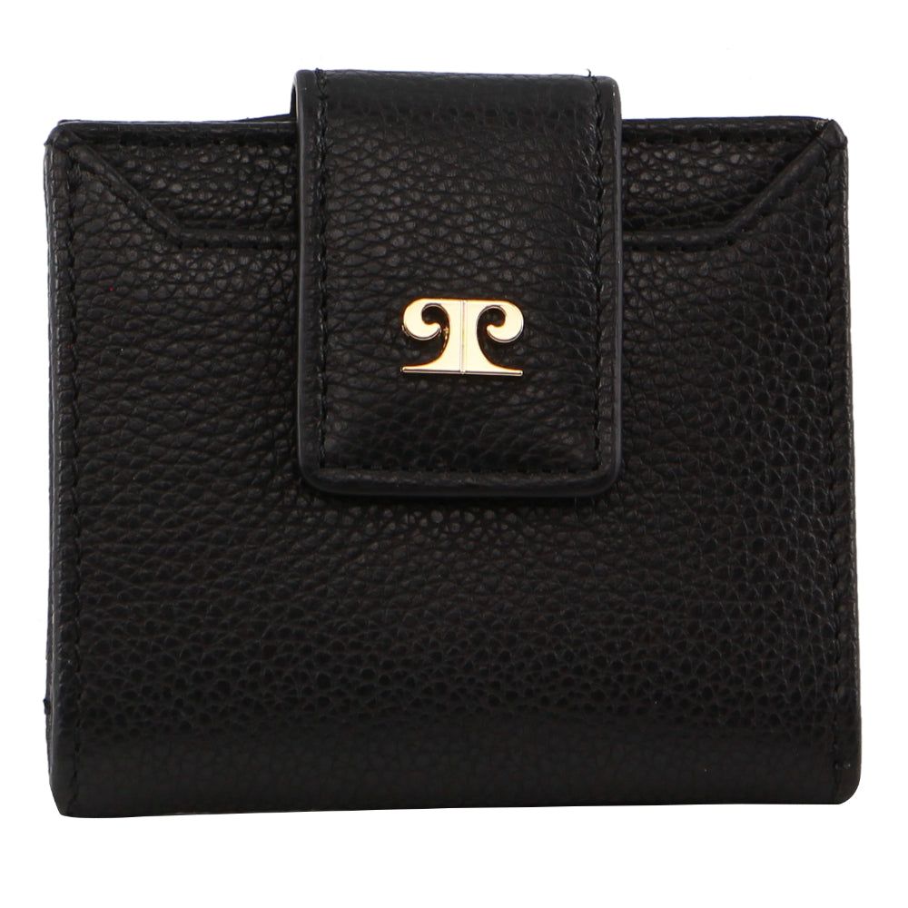 Pierre Cardin Leather Flip-over Bi-fold Wallet Bi-Fold Wallets Dam Svarta | JDOSBI945