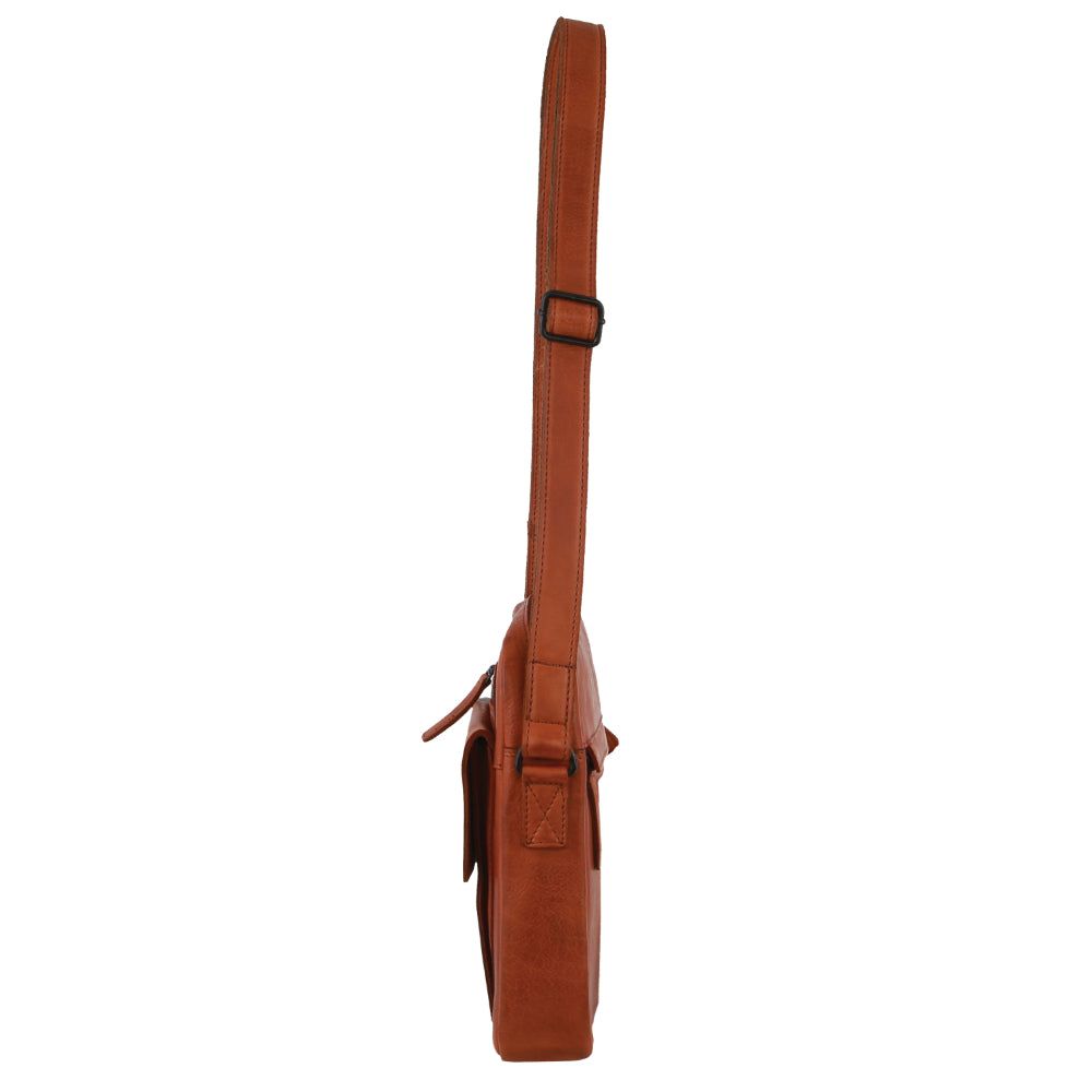 Pierre Cardin Leather Multi-Compartment Cross-Body Bag Crossbody Väska Herr Bruna | BOGYVP243