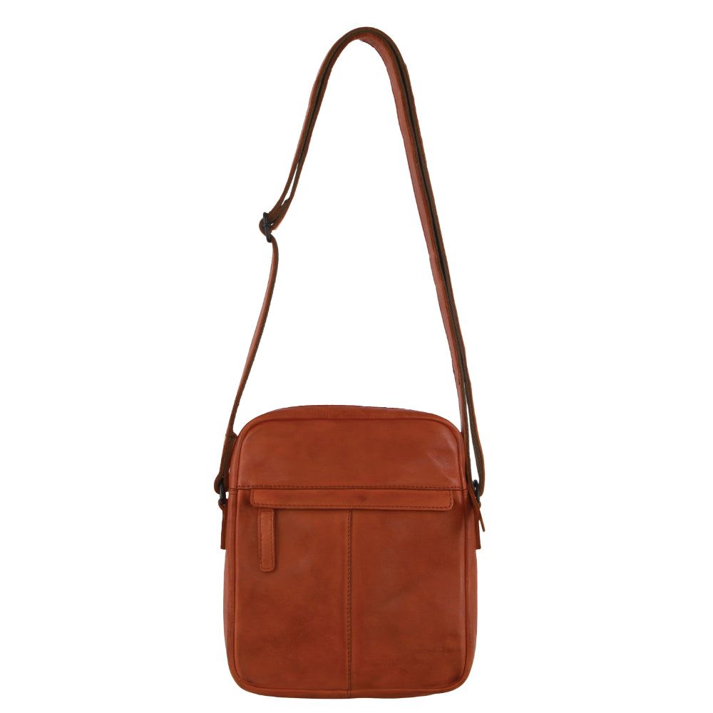 Pierre Cardin Leather Multi-Compartment Cross-Body Bag Crossbody Väska Herr Bruna | BOGYVP243