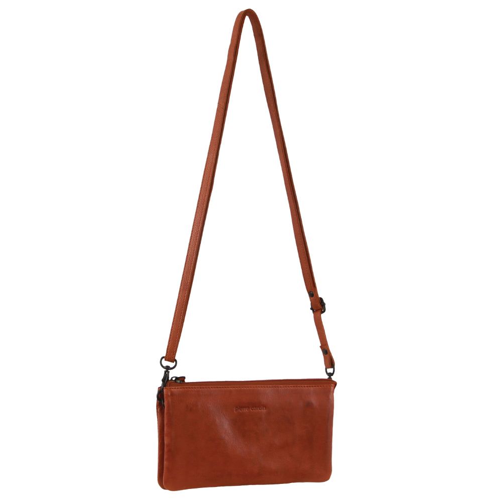 Pierre Cardin Leather Multiway Cross-Body Bag Clutch Dam Bruna | CIUHKV094