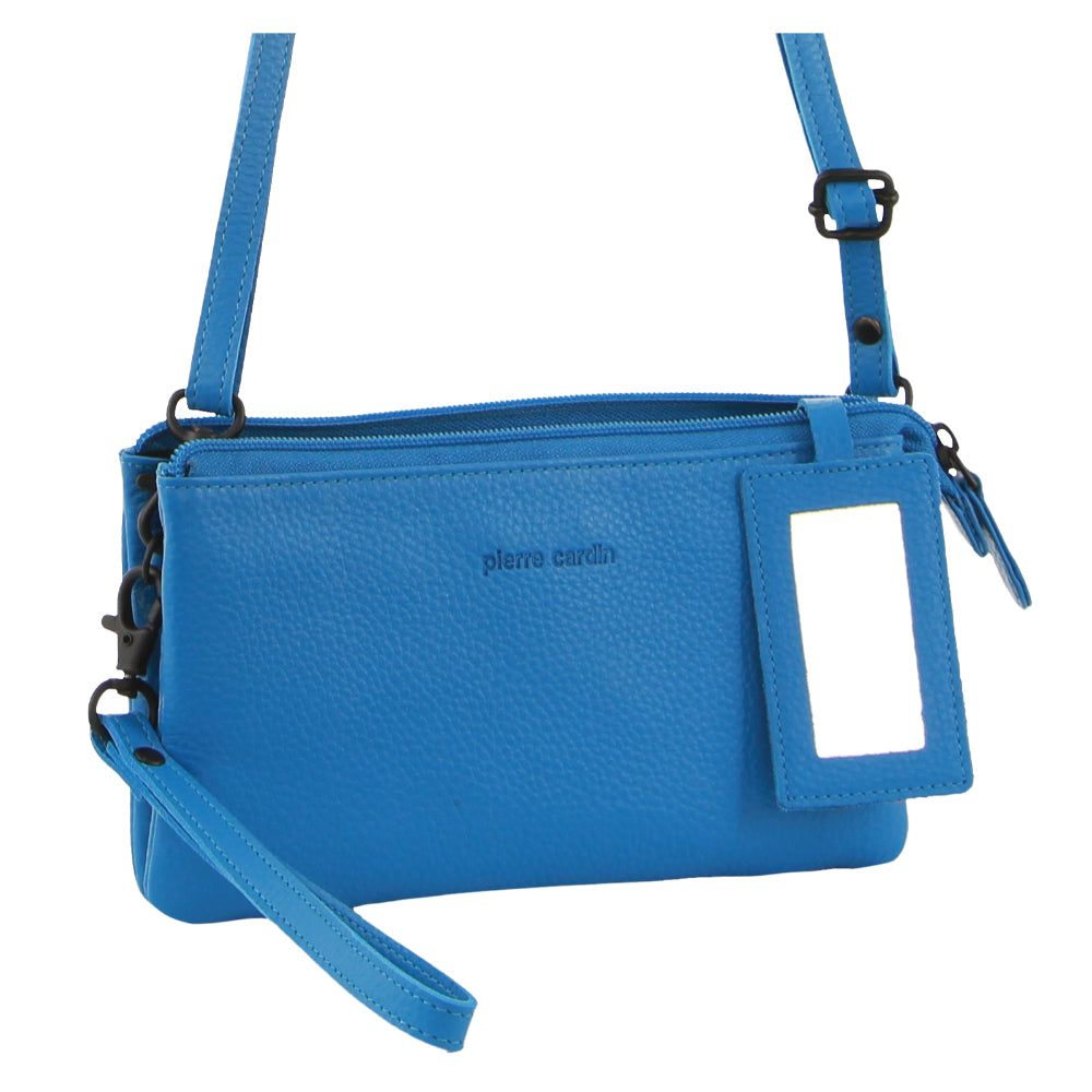 Pierre Cardin Leather Multiway Cross-Body Bag Clutch Dam Ljusturkos | BKYRVX245