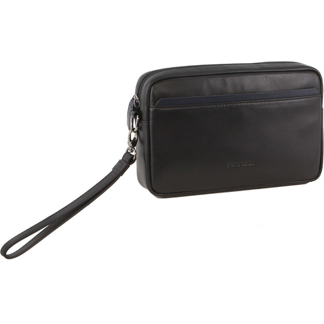 Pierre Cardin Leather Organier Bag Organiser Bags & Folios Herr Svarta | RLDMFB489