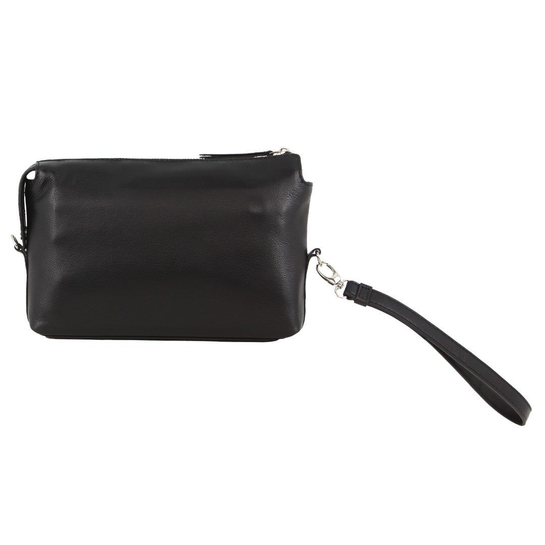 Pierre Cardin Leather Organiser Bag Organiser Bags & Folios Herr Svarta | YBZKNI896