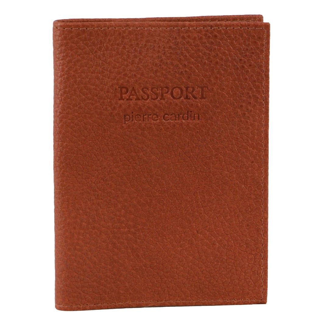 Pierre Cardin Leather Passport Wallet Cover Passport Wallets Herr Svarta | BGEPHI597