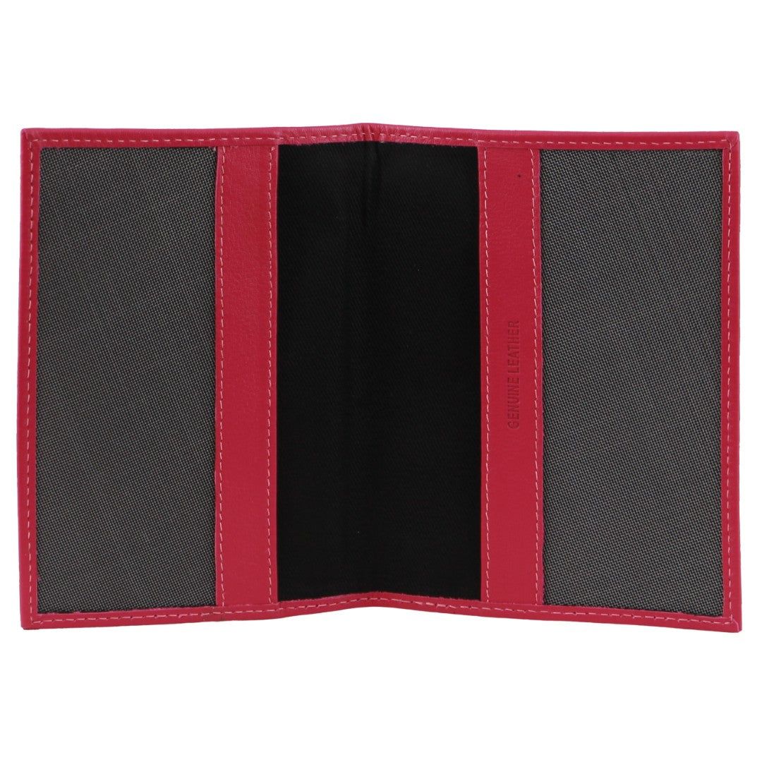 Pierre Cardin Leather Passport Wallet Cover Passport Wallets Herr Fuchsia | NWJMQA857