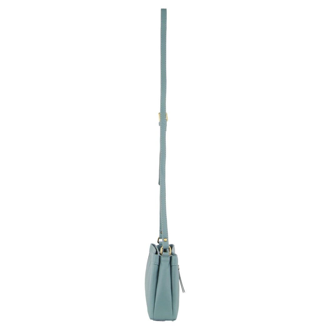 Pierre Cardin Leather Perforated Design Cross-Body Bag Crossbody Väska Dam Blå | LWKTVI210