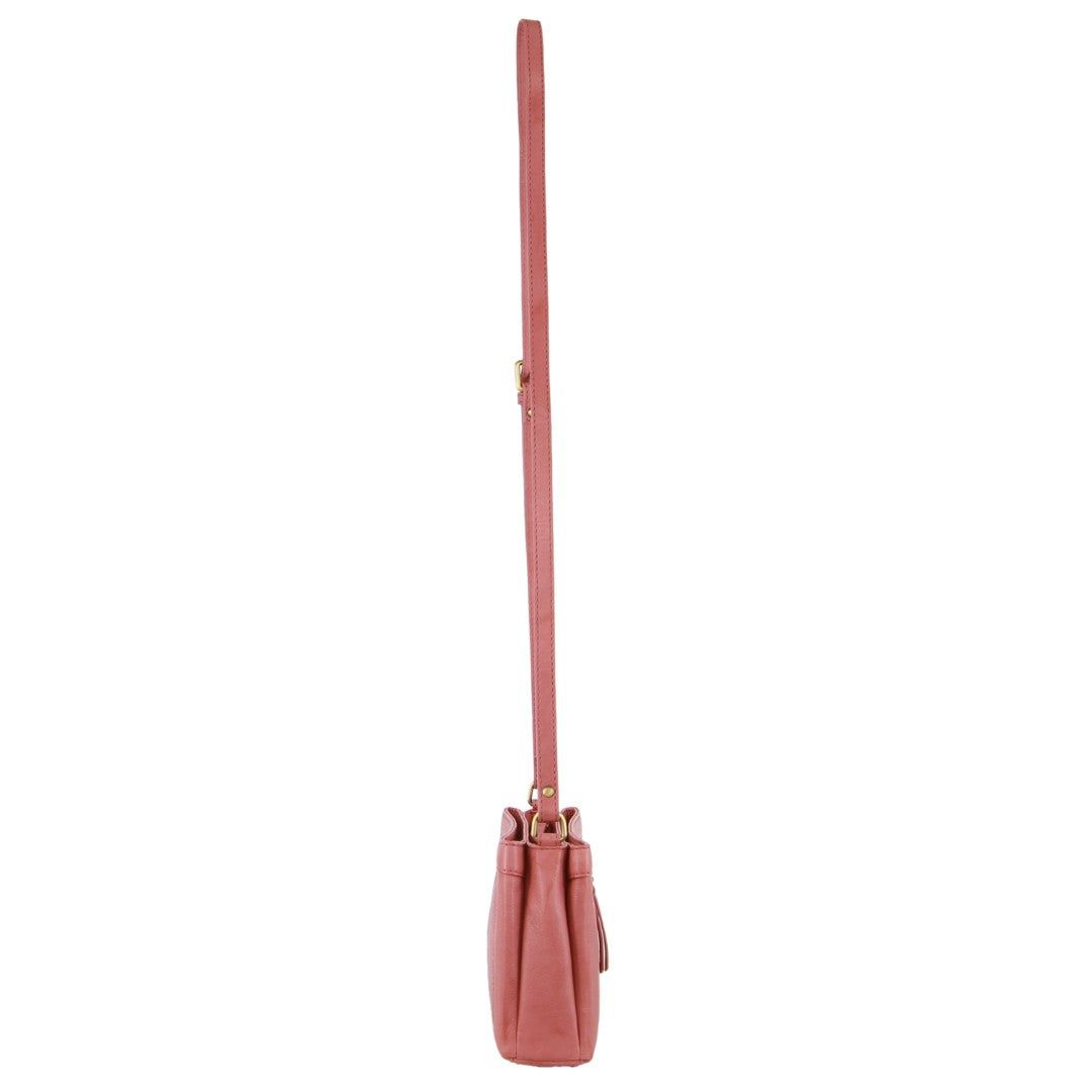 Pierre Cardin Leather Perforated Design Cross-Body Bag Crossbody Väska Dam Marsala | LBQFWZ312
