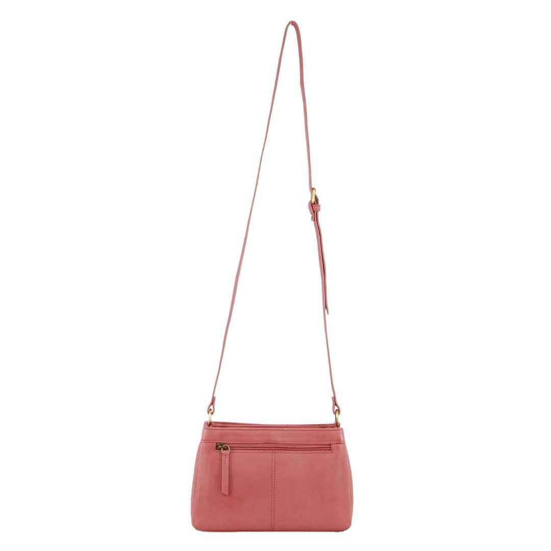 Pierre Cardin Leather Perforated Design Cross-Body Bag Crossbody Väska Dam Marsala | LBQFWZ312