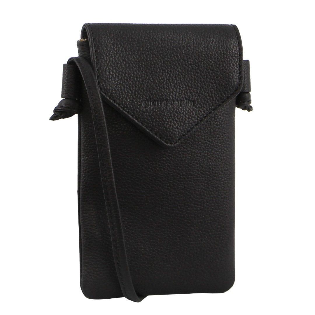 Pierre Cardin Leather Phone Bag Mobile Phone Wallets Dam Svarta | ZJRSVU475