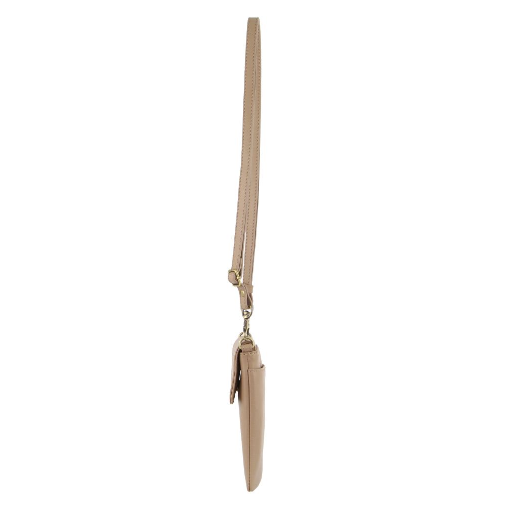 Pierre Cardin Leather Phone Cross-Body Bag Stor Plånbok Dam Guld | OXZIQA097