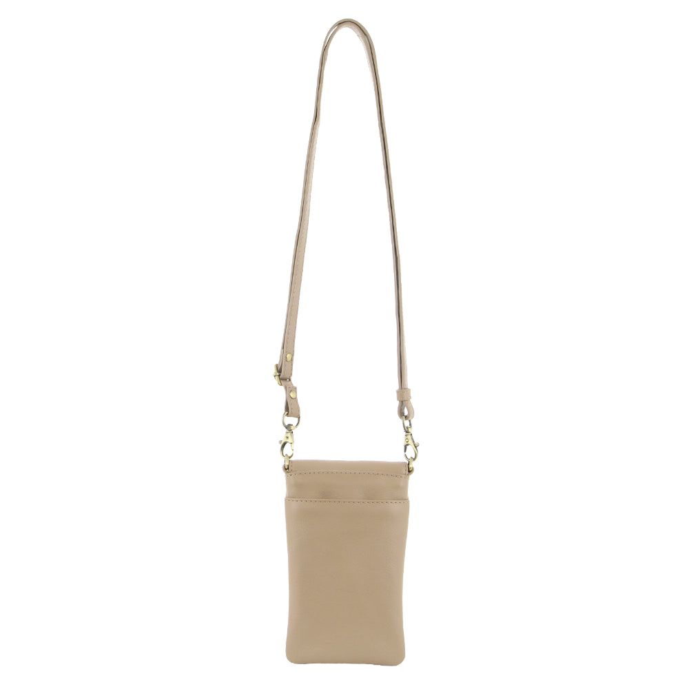 Pierre Cardin Leather Phone Cross-Body Bag Mobile Phone Wallets Dam Guld | YLBEPQ321