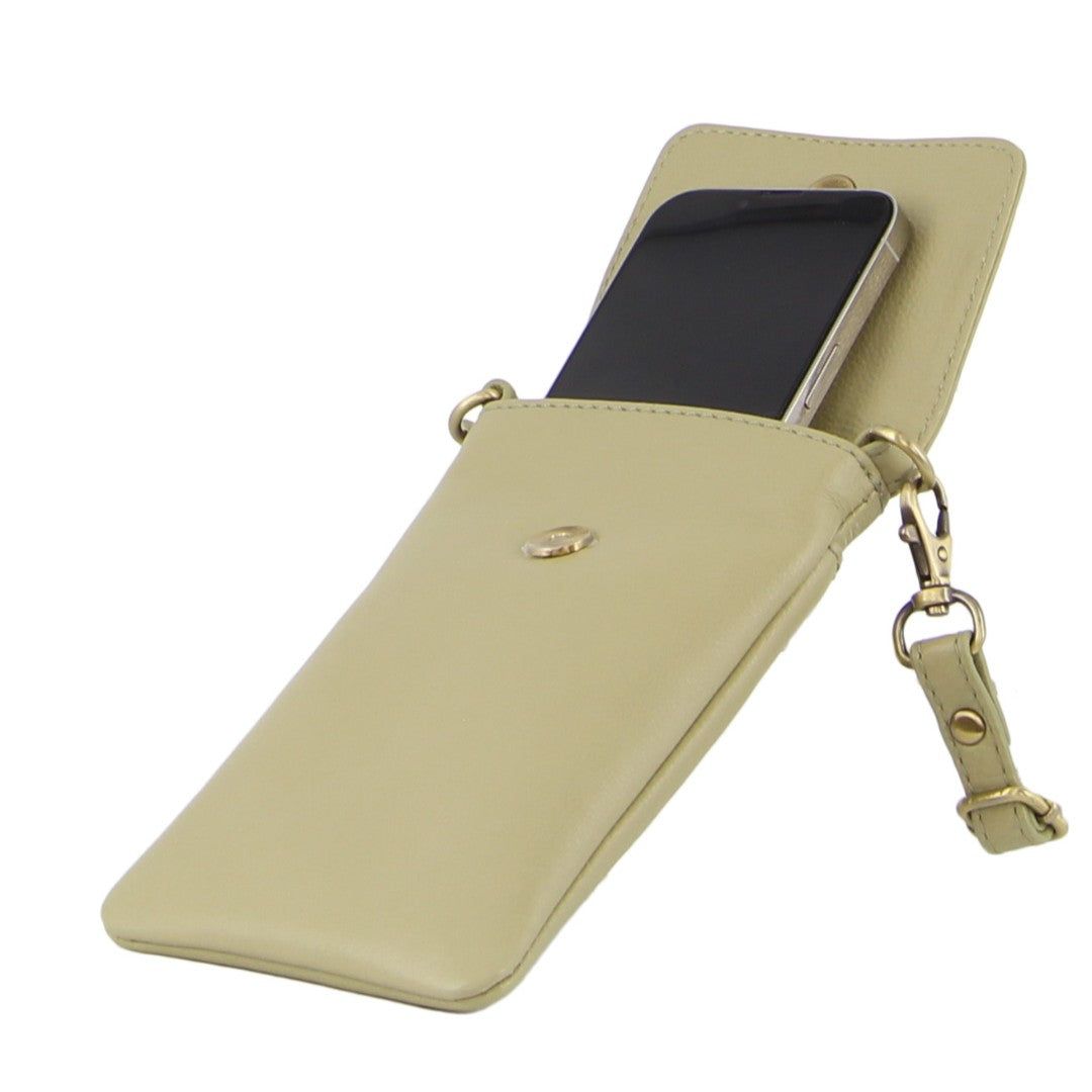 Pierre Cardin Leather Phone Cross-Body Bag Clutch Dam Bruna | KPHBMD416