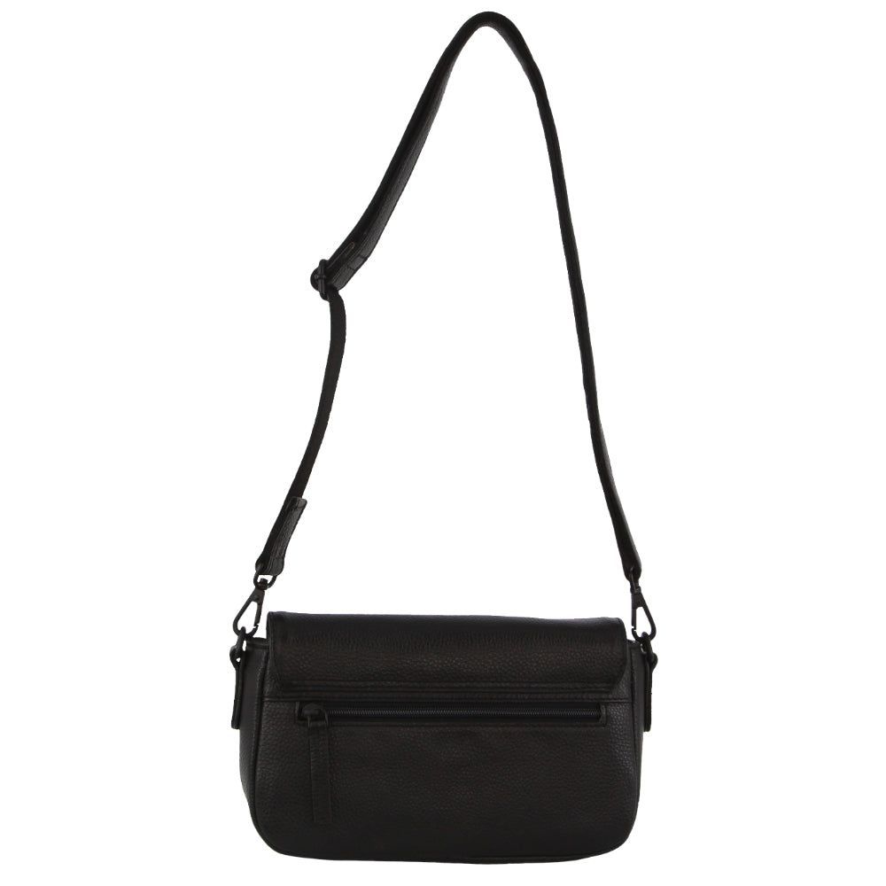 Pierre Cardin Leather Pleated Design Crossbody Bag Crossbody Väska Dam Svarta | GPUKHZ895