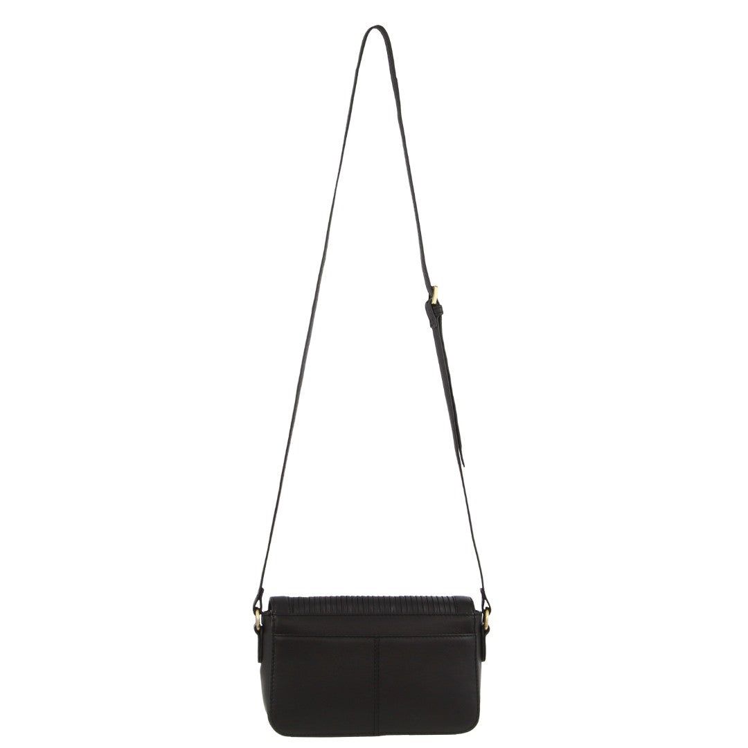 Pierre Cardin Leather Pleated Design Crossbody Bag Crossbody Väska Dam Svarta | CQZSLM375