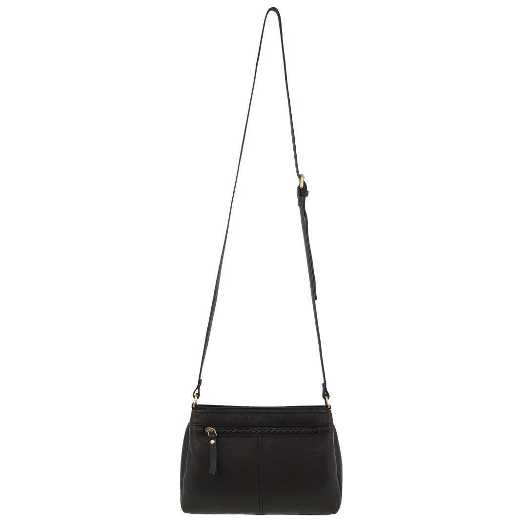 Pierre Cardin Leather Pleated Design Crossbody Bag Crossbody Väska Dam Svarta | XBTNQF089