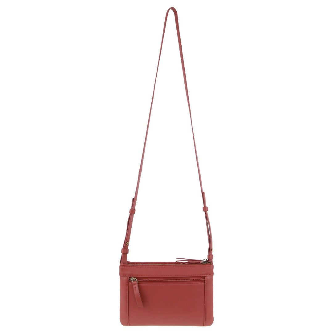 Pierre Cardin Leather Pleated Design Crossbody Bag Crossbody Väska Dam Marsala | TAQBXC436