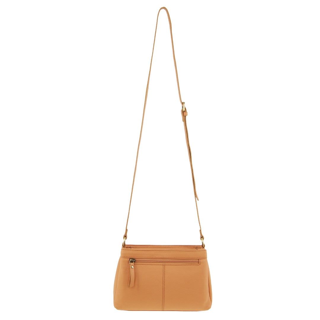 Pierre Cardin Leather Pleated Design Crossbody Bag Crossbody Väska Dam Aprikos | SMTBCF019