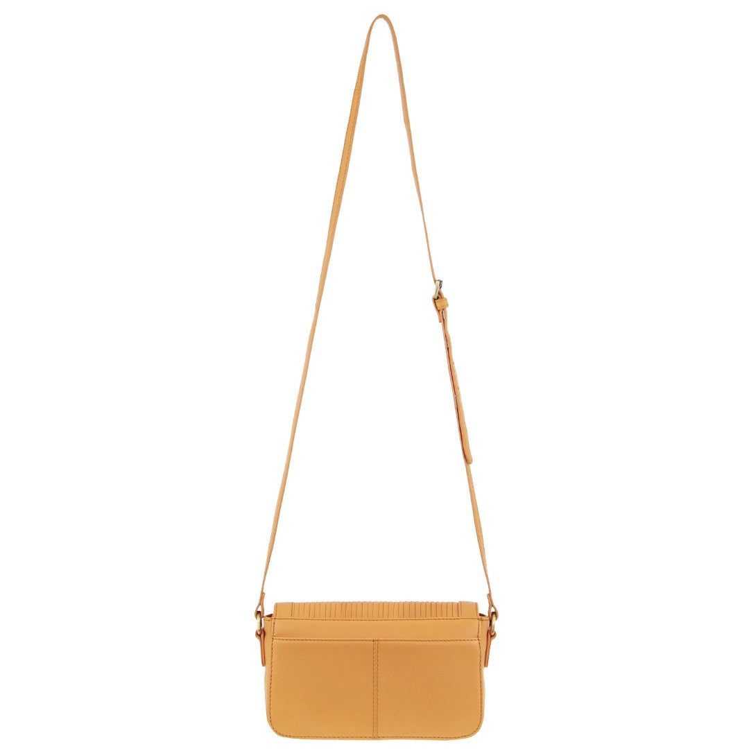 Pierre Cardin Leather Pleated Design Crossbody Bag Crossbody Väska Dam Aprikos | RDPBWF081