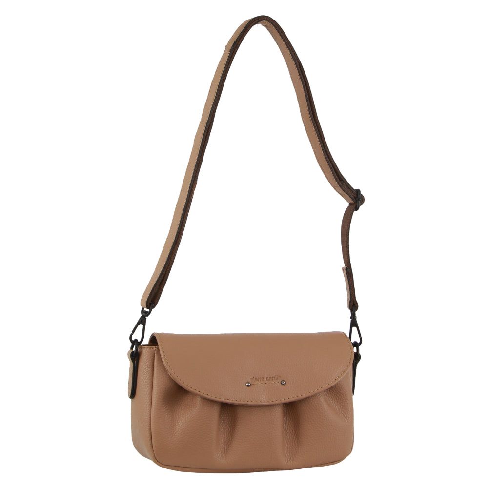 Pierre Cardin Leather Pleated Design Crossbody Bag Clutch Dam Ljusbruna | NVCGTQ463