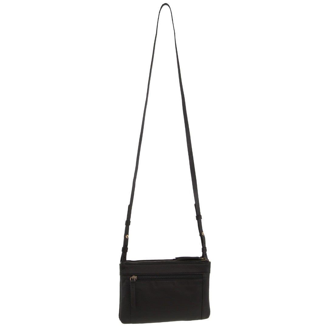 Pierre Cardin Leather Pleated Design Crossbody Bag Crossbody Väska Dam Svarta | JNQZPG267