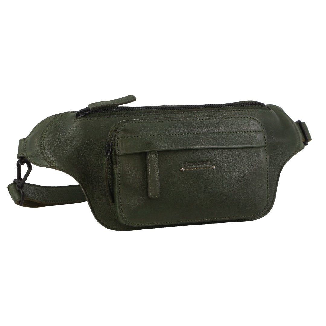 Pierre Cardin Leather Rustic Belt Bag Crossbody Väska Dam Bruna | FTMADJ127