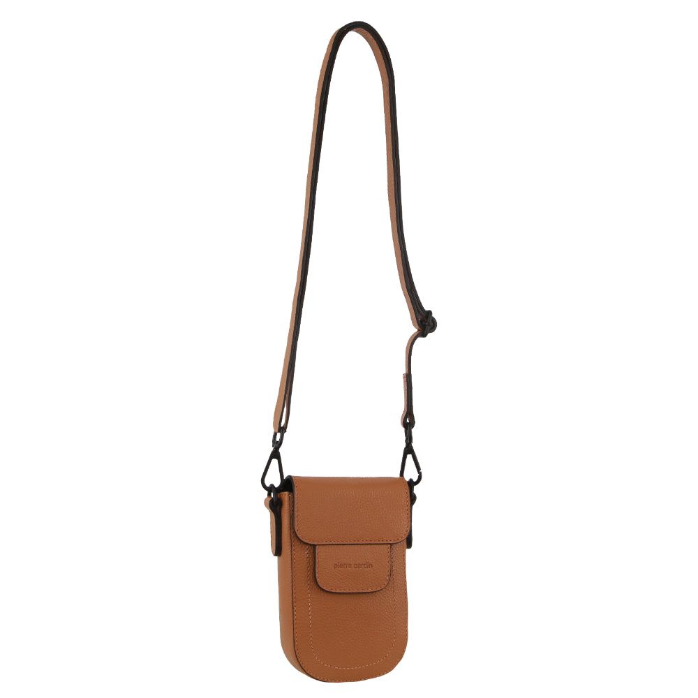 Pierre Cardin Leather Rustic Phone Bag Mobile Phone Wallets Dam Bruna | GFNSKV578